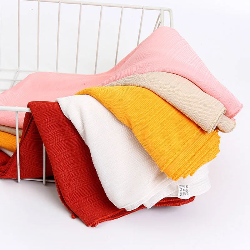 

Monochrome spring, summer and autumn ethnic style women's toe cap scarf, breathable and refreshing polyester silk scarf