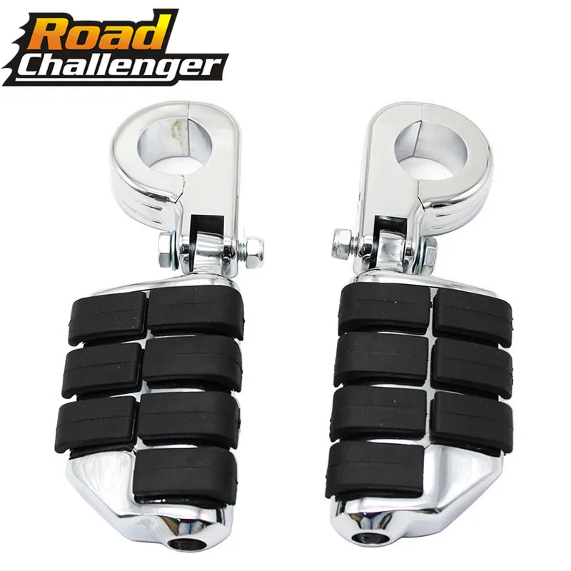 

Chrome Motorcycle Footrest Highway Bar Foot Pegs With Mount 1.25" 32mm For Harley Sportster Softail Suzuki Yamaha Honda GL1500