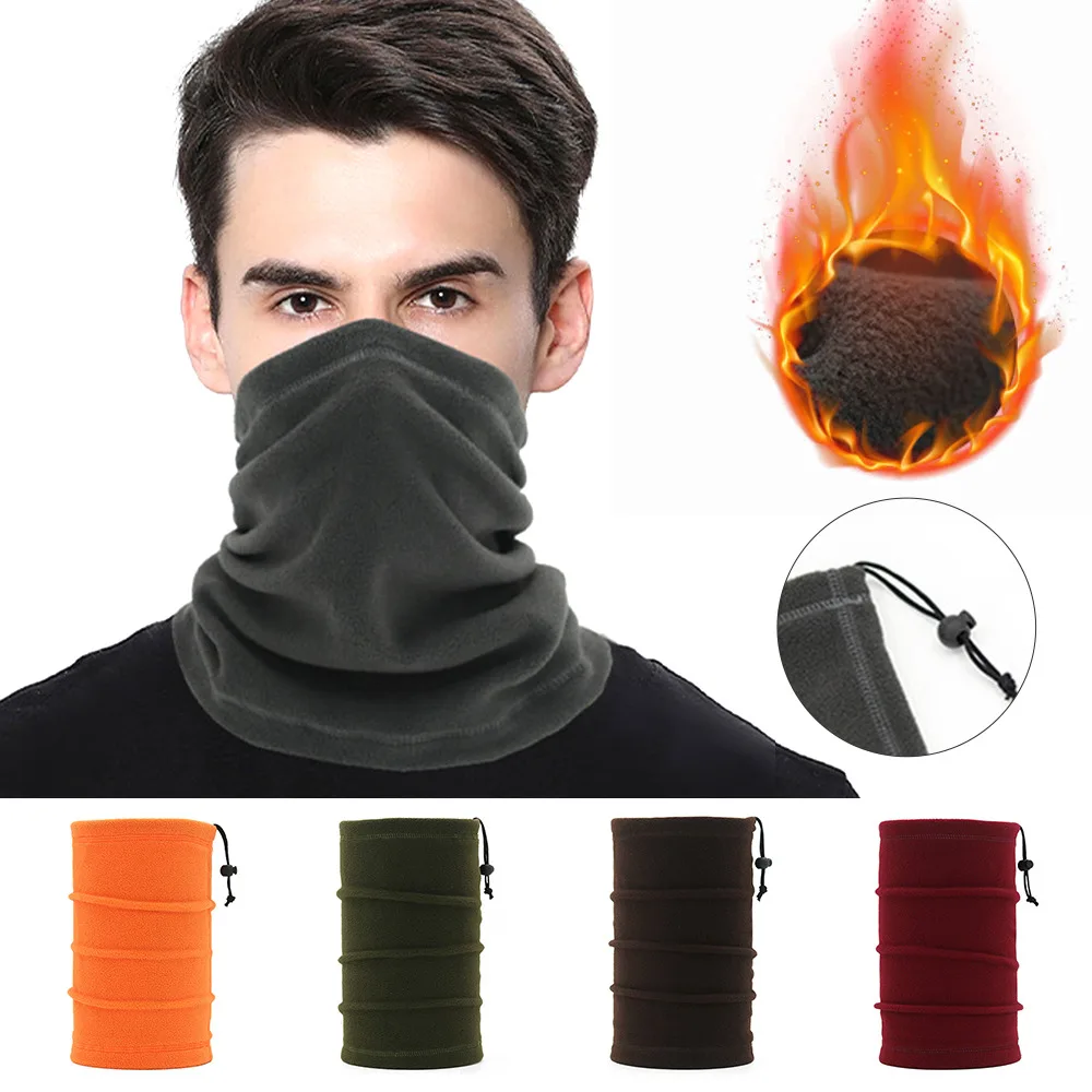 Polar Fleece Neck Tube Ear Warmer Fishing Skating Running Sport Scarf Face Mask Camping Hiking Neck Warmer Warm Cycling Headwear