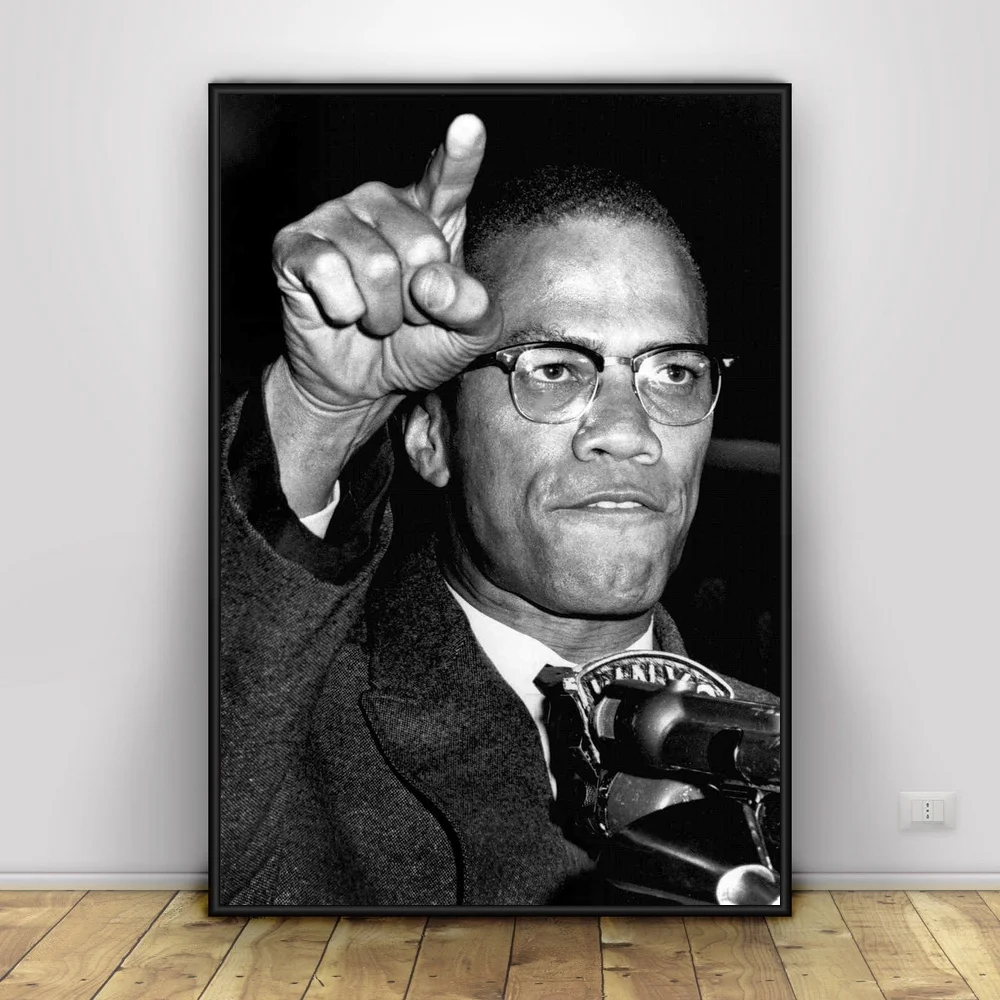 GX008 Горячая Malcolm X с пистолетом Классический с актером кино плакатный принт искусство шелк светлые холщовые настенный Рисунок Картина для комнаты домашний декор