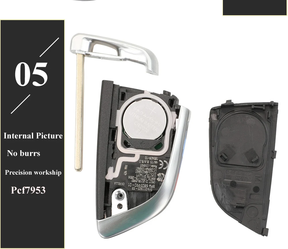 Chiave/Telecomando Per Bmw F Cas4 2 3 4 5 6 7 Serie X5 X6 Cas4 Fem 2011-2017 - 5pcs 315/433/868mhz Pcf7953 4b Modificato Smart Fob Bmw - Hcf4991d082674f9e81971ffb2e8ed8c9N