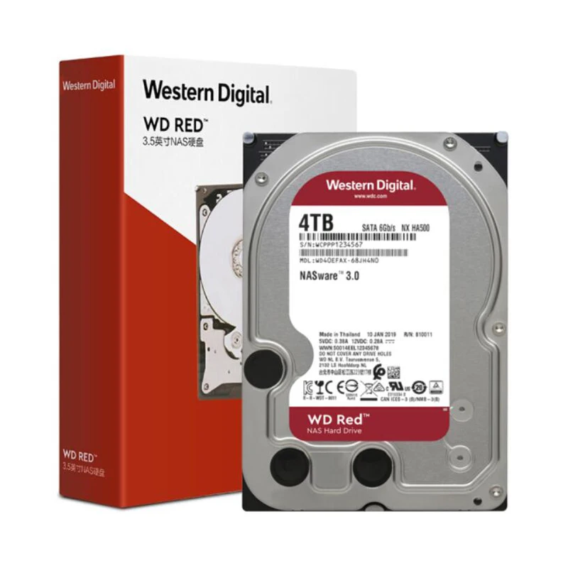 Western Digital 2T 3TB 4TB 6TB 8TB 10TB Red NAS Hard Disk Drive SATA 6 GB/S 3.5-Inch Decktop Nas | Компьютеры и офис