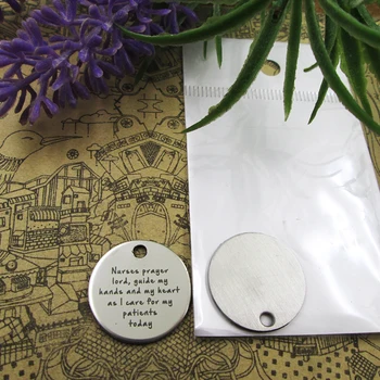 

10pcs--"Nurses prayer lord, guide my hands and..."stainless steel charms 5 styles for choosing DIY Charms for necklace bracelets