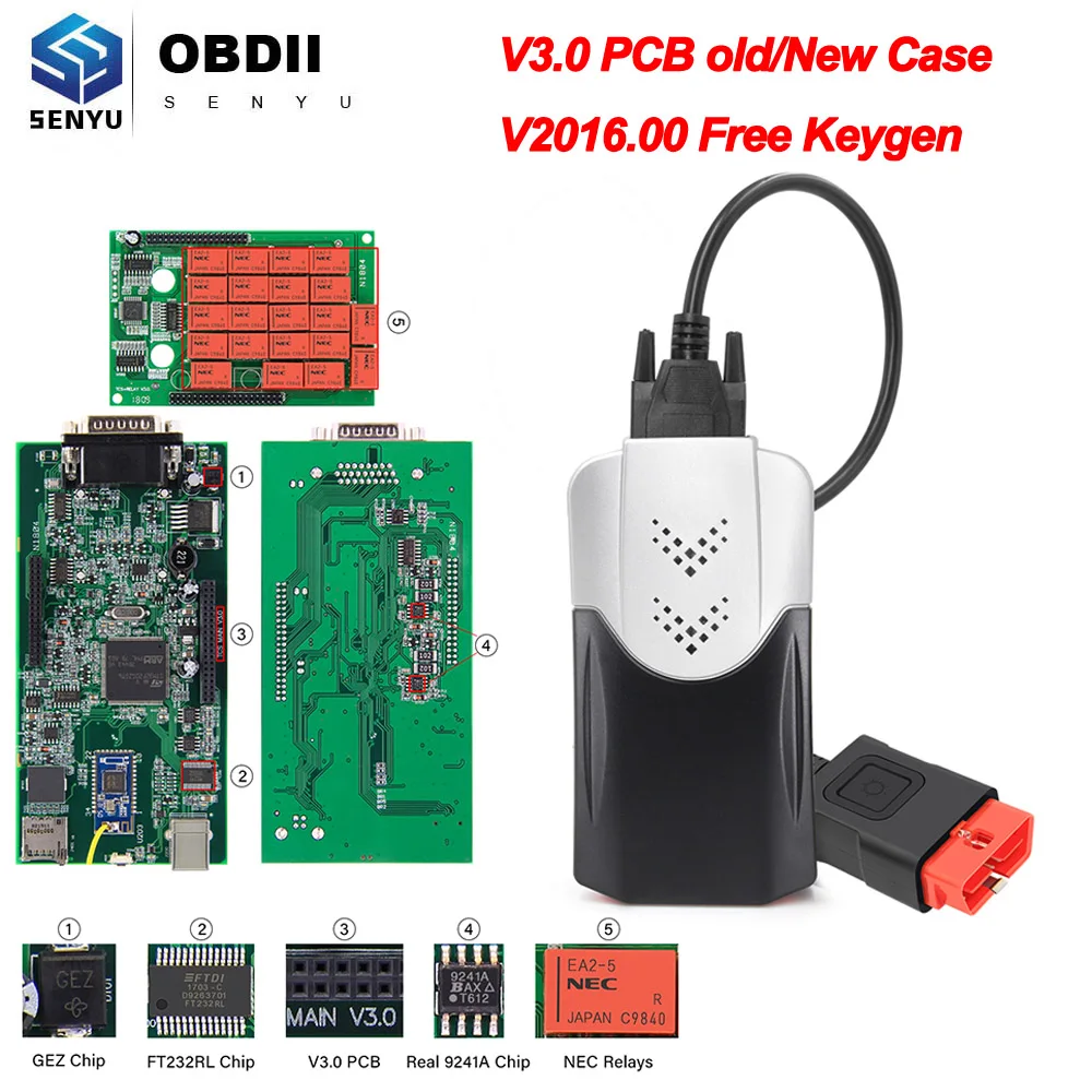 

2019 Multidiag Pro V3.0 PCB with old Case 2016.00 OBD2 Scanner Bluetooth OBD 2 OBD2 Car Diagnostic Auto Tool For Scania Truck