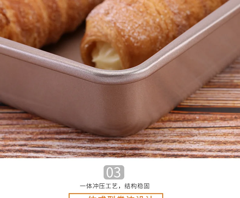 New Style Heavy Steel Cooking Dish Bakery Appliances Non-stick Bakery Cake Mold Biscuit Nougat Cooking Dish Carbon Steel Baking