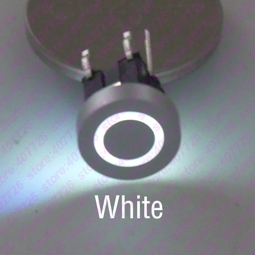 10 шт. 6X6X8,2 мм со светодиодный колпачок с кольцом питания и логотипом 6PIN DIP мгновенная тактовая кнопка с круглой головкой - Цвет: Switch Add White Cap