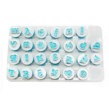 

26pcs/set Capital Letters/Lower Case Letter Alphabet Cookie Mould Fondant Cake Mold Plastic Cutter 66CY
