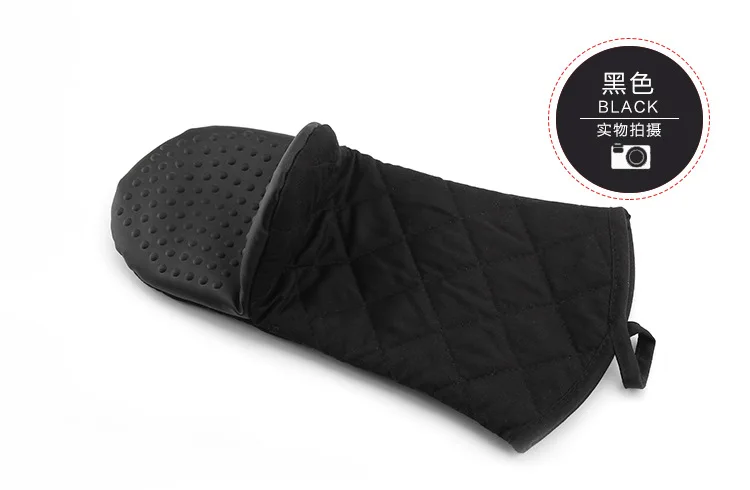 [Heat-Resistant 280-Degree] Lengthen Silicone Thermal Insulation Gloves High-temperature Resistant Thick Oven Heat Resistant Sli