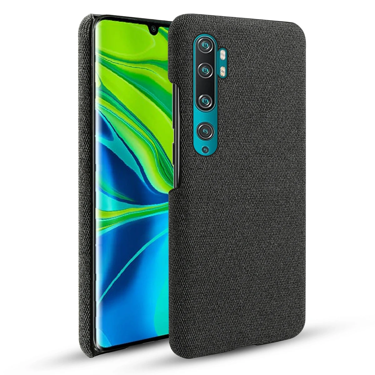 Черный Для Xiaomi mi Note 10 mi CC9 Pro Чехол Xiao mi Red mi K30 5G Red mi Note 8T 8 Pro Xiaomi mi A3 mi 9 Pro Чехол тканый тканевый чехол - Цвет: Черный
