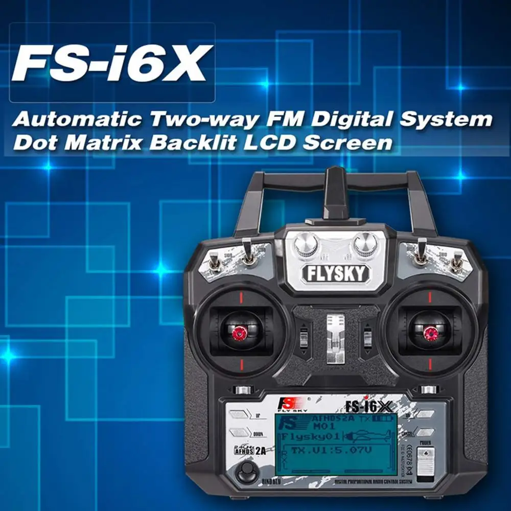 Контроллер передатчика Flysky FS i6X I6X 2 4G 10CH RC с приемником iA6B для радиоуправляемого