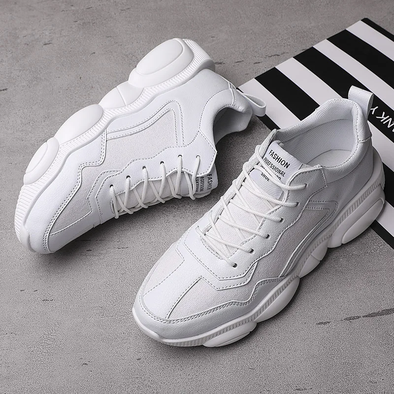 

Versatile Men's Trend Sports Running Shoes Versatile Leather Thick Bottomed Casual Shoes Breathable Dad Juvenile bear xie Outdoo