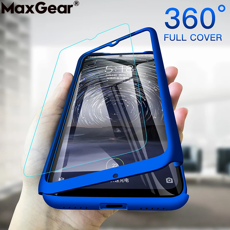 Чехол-кейс MaxGear для Xiaomi Mi 8 Lite A2 6 5S Plus Note 3 Max 2 Mix Play A3 5X 6X F1 полное покрытие с защитным