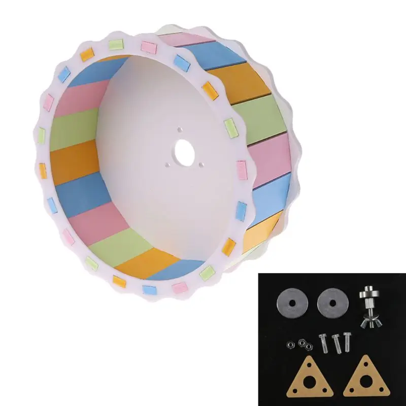 Хомяк бегущее колесо игрушки для домашних животных Ролик DIY тихий красочные принадлежности для клетки Упражнение 85WC