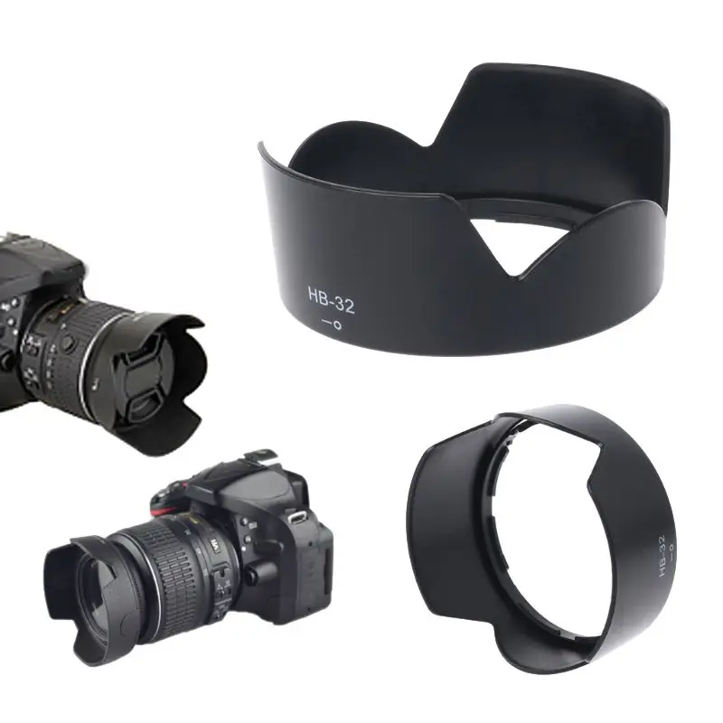 HB-32 67 мм прочная черная бленда объектива камеры для Nikon D7100, D90, D7000 AF-S DX18-135, 18-140,18-105 и т. Д