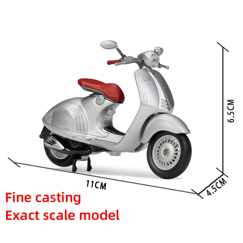 WELLY 1:18 VESPA 946 литой мотоцикл из сплава модель гибкие вращающиеся колеса игрушки для детей подарки коллекция игрушек Новинка в коробке