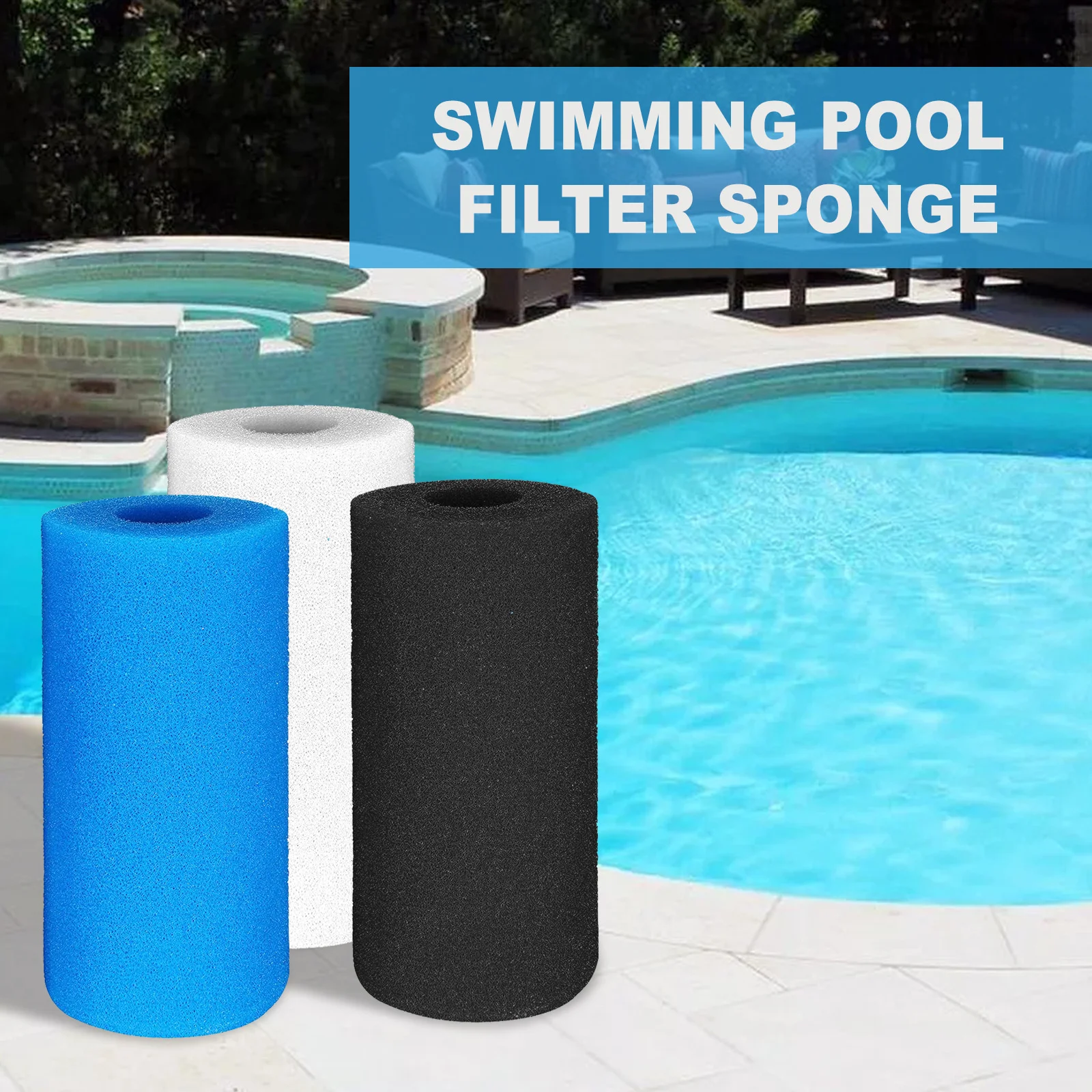 Reusable Swimming Pool Filter Washable Foam Sponge Cartridge For Intex Type A~ 
