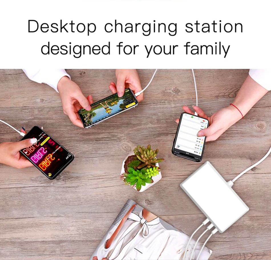 Amstar 40 Вт Quick Charge 3,0 USB Зарядное устройство адаптер 6-Порты Led Дисплей QC3.0 USB телефон Зарядное устройство для iPhone samsung huawei Xiaomi
