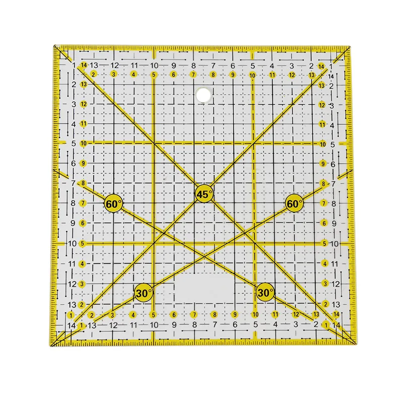 Сшивание лоскутов по принципу "сделай сам" инструмент квадратная Лоскутная ножная швейная линейка режущая линейка 15*15 см