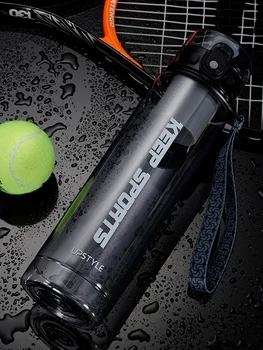 

Leakproof Large Water Bottle Portable Plastic Drinking Containers Outdoor Sports Useful Items Minimalist School Bottles KK60SH