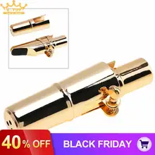 Золотой музыкальный инструмент Аксессуары альт мундштук для саксофона с лигатурой и крышкой