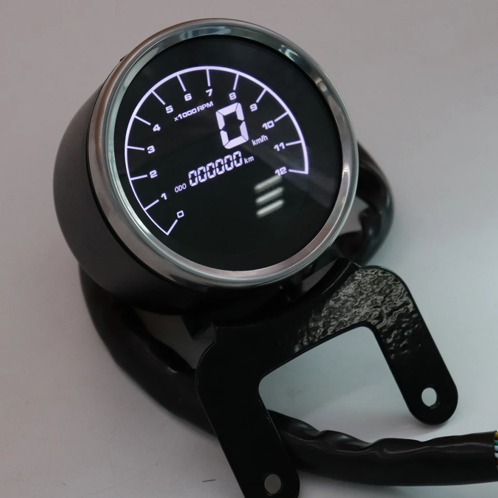 Motorcycle Speedometer Speed Meter Tachometer Fuel Oil Level Gauge DC12V