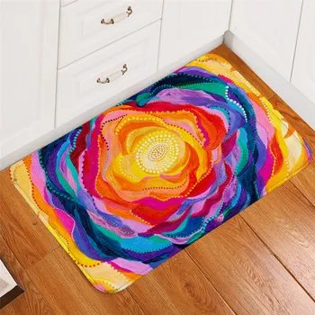 Bloom by Amy Diener Carpet Colorful Rose Non-slip Soft Rug Flower Floor Mat Absorbent Watercolor Art Doormat Bedroom alfombra 1