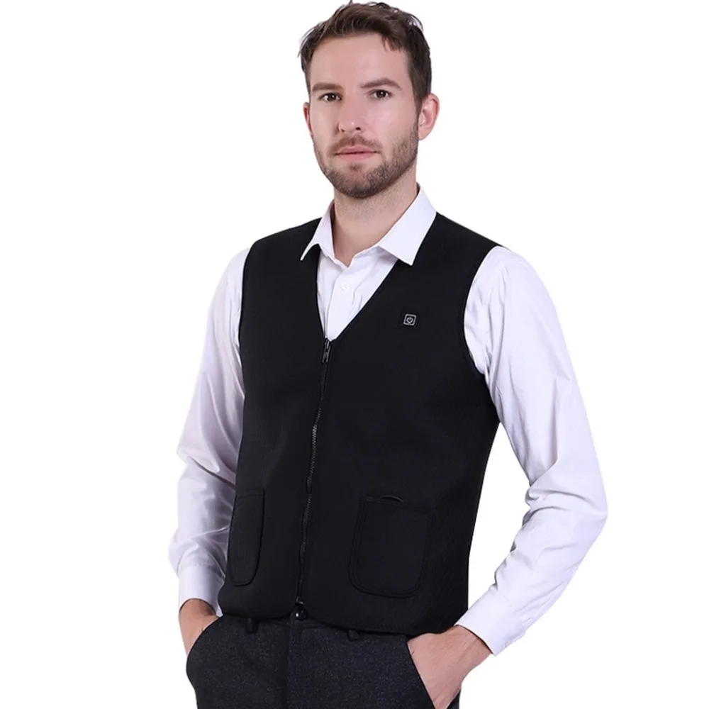 Electric vest vest warm winter heating vest washable size adjustable USB rechargeable heating clothes veste homme hiver 30N28 (4)