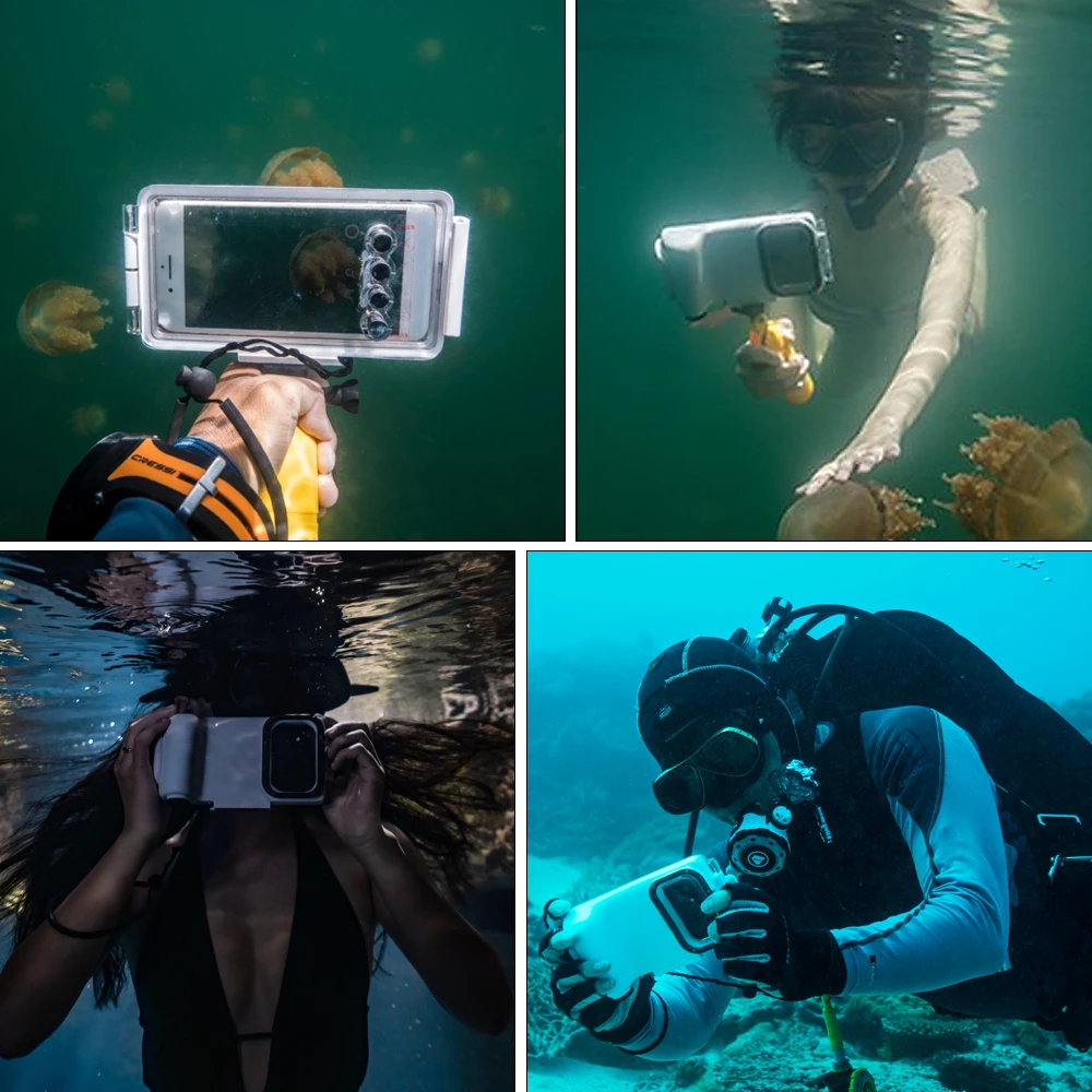40 м Дайвинг Телефон Чехол герметичный подводный подводное плавание фото видео защитный чехол водонепроницаемый чехол для телефона 6.5IN