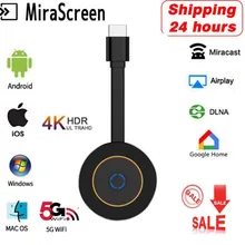 MiraScreen G10A 4K tv Stick 2,4G 5G Smart tv Dongle Беспроводной HDMI Дисплей приемник DLNA Airplay Miracast anycasing для телефона тв