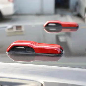 

New Arrival High Quality 2pcs Hood Hinge Cover Decoration Stickers Trim For Jeep Wrangler JL JT 18+ Red