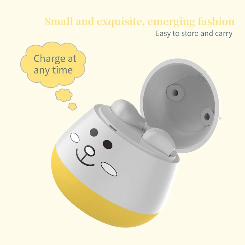 TWS Earphone Bluetooth Wireless Headset Waterproof Deep Bass Earbuds True Wireless Stereo Headphone With Mic Girls Kids Earphone