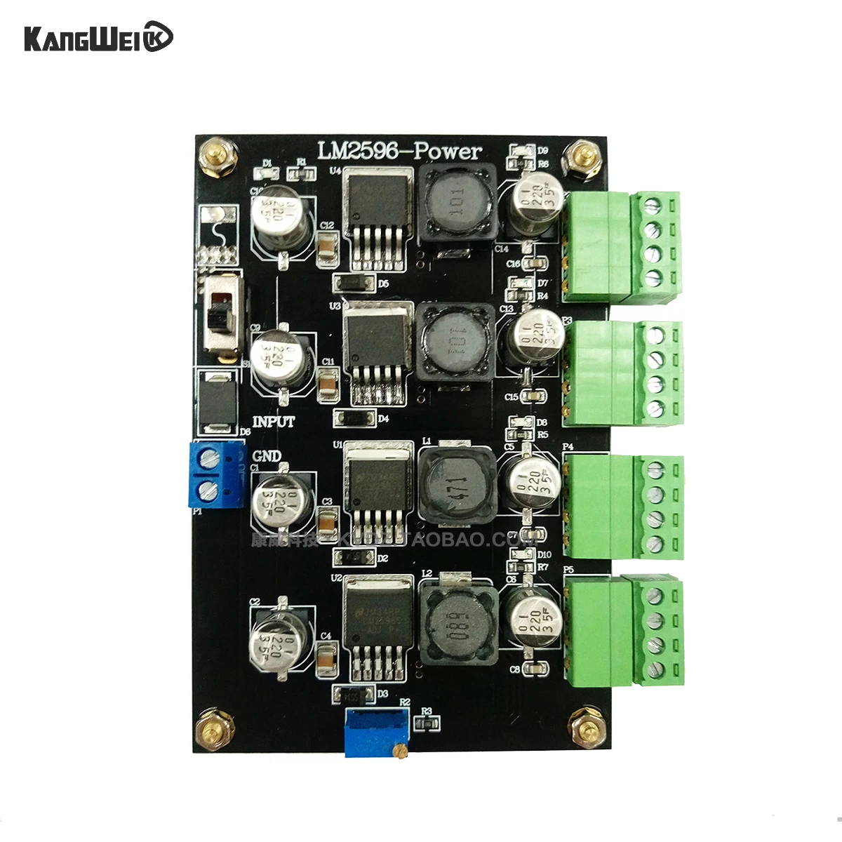 LM2596 многоканальный импульсный источник питания 3,3 V/5 V/12 V/ADJ регулируемый выход DC-DC понижающий модуль питания