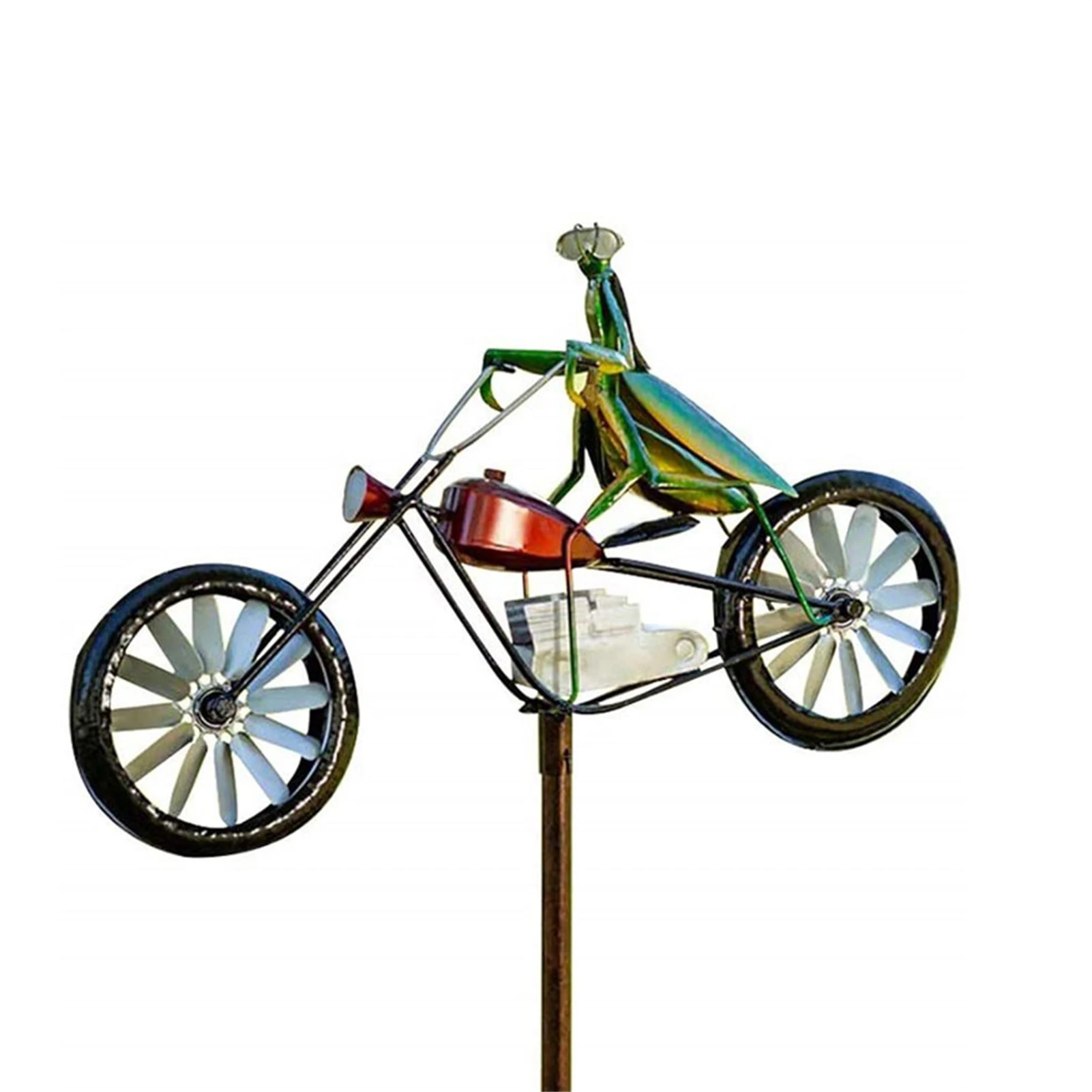 bicicleta do vintage girador de vento metal girador de vento animal motocicleta moinho de vento sapo equitação motocicleta para quintal jardim decoração