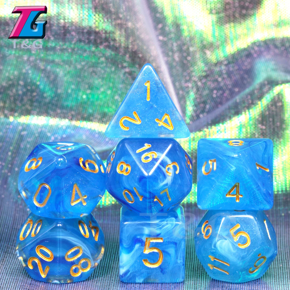 Новое поступление! Игральные кости 7 для игры D& d D4, D6, D8, D10, D12, D20, набор игральных костей, Подарочная игрушка, Подземелья и Драконы, RPG, игральные кости, рождественский подарок, игральные кости