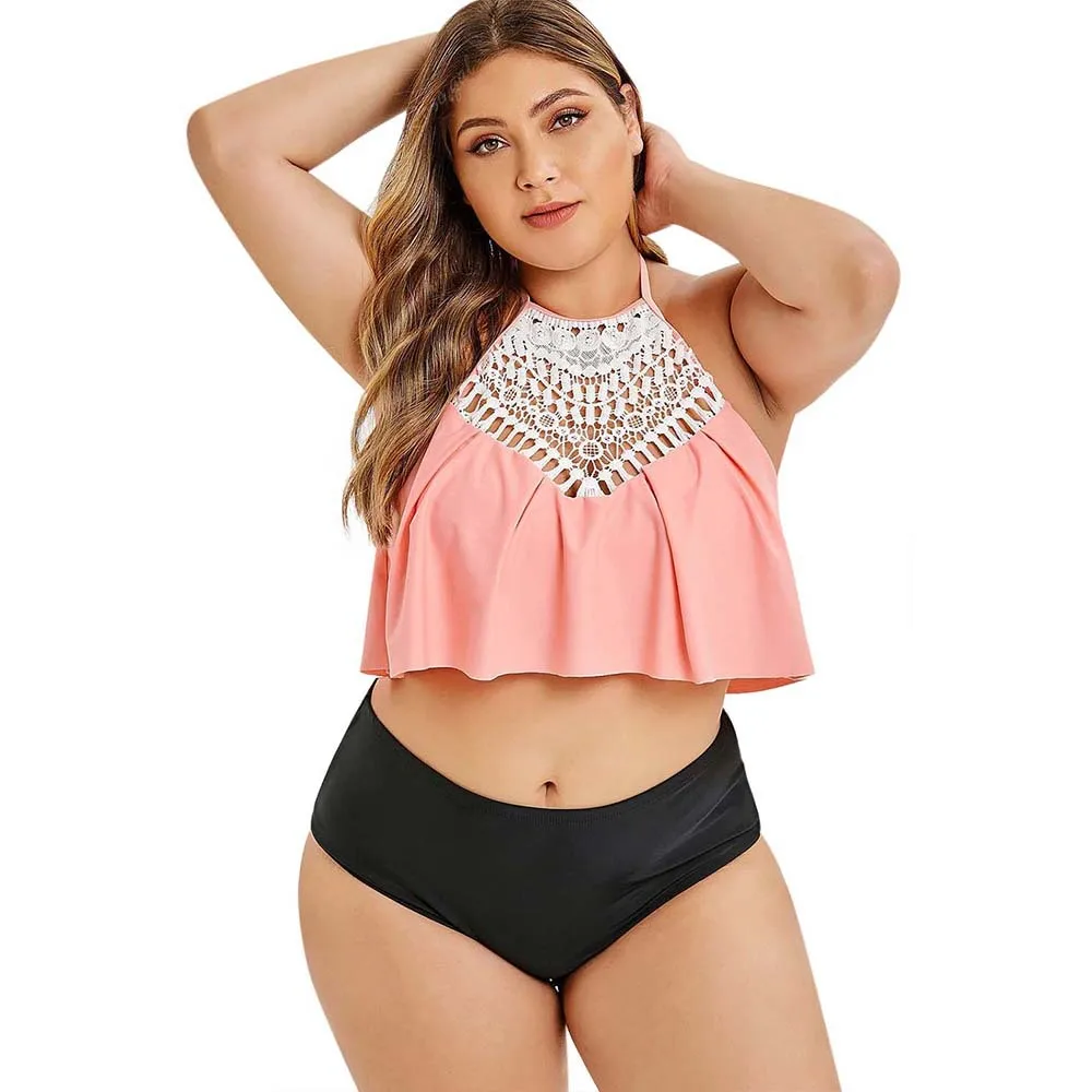 ruffle top two piece swimsuit