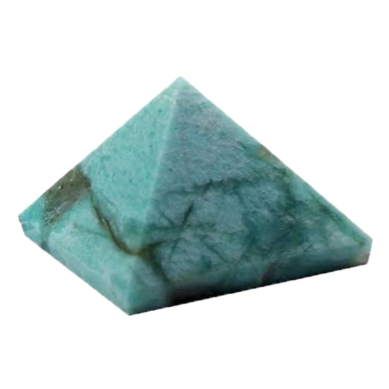 

50mm Natural Amazonite Crystal Chakra Pyramid Stone Crystal Healing Chakra
