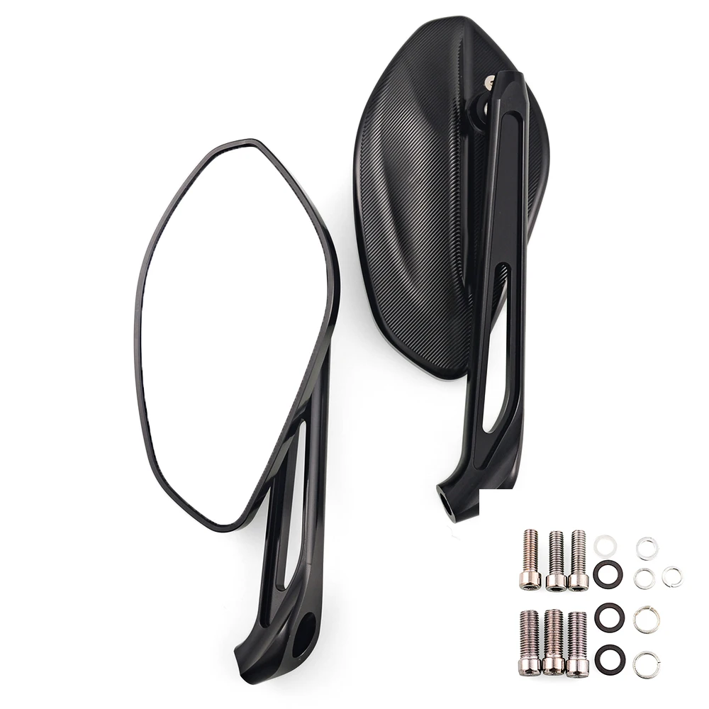 

8MM 10MM CNC Aluminum Motorcycle Custom Rearview Rear view Mirrors For Harley Cruiser Chopper Dyna Electra Glide