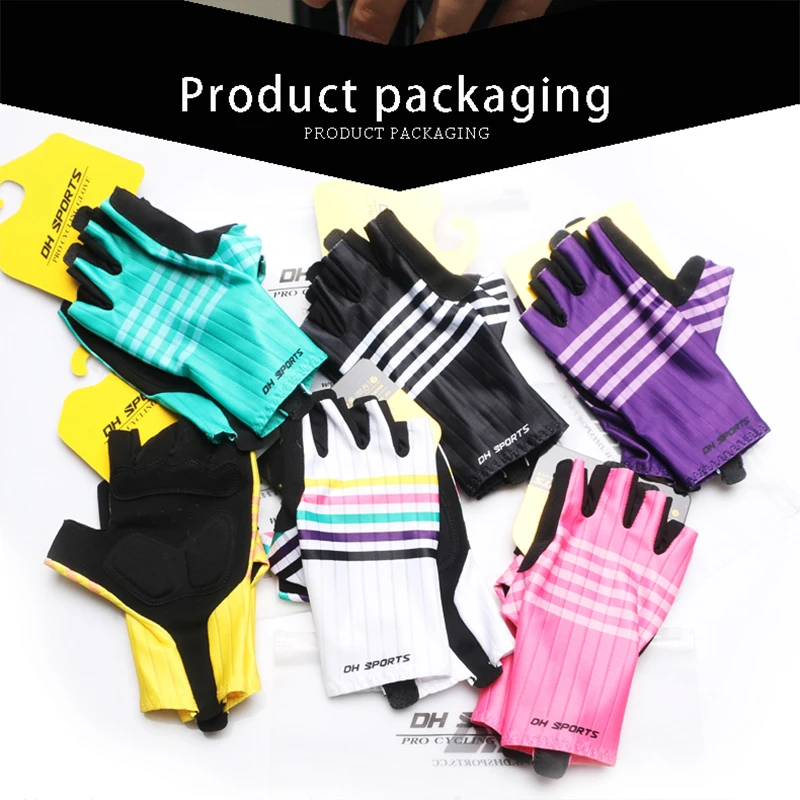 DH SPORTS Professional Men Women Half Finger Cycling Gloves MTB Road Riding Fishing Gloves Anti-Slip Camping Hiking Gloves Nylon 4