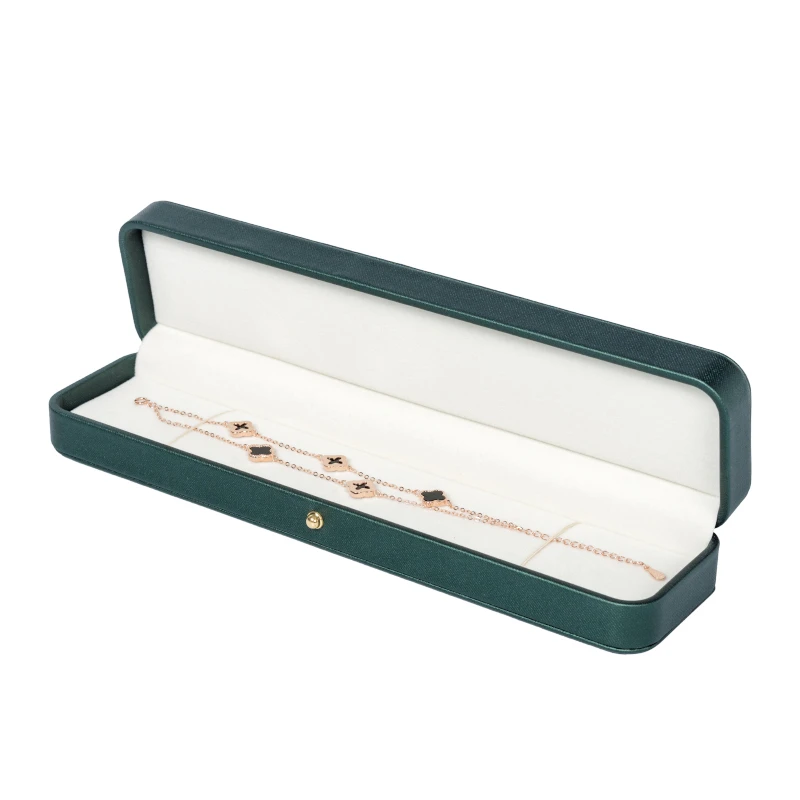 

Pu Leathe Jewellery Display Box Gold Button Contrast Color Ring Necklace Bracelet Earring Set For Girl Women Fashion Accessories