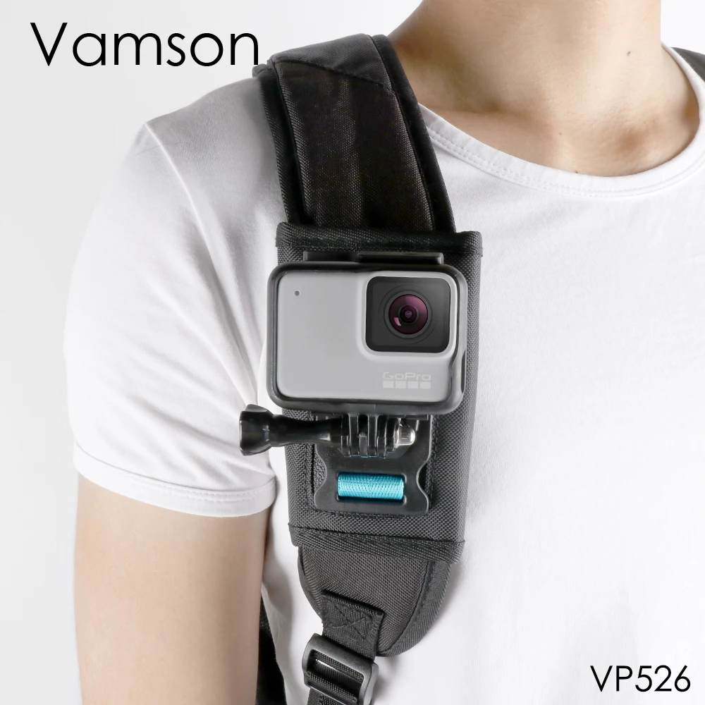 

Vamson for Gopro 7 6 5 session Accessories Backpack Clip 360 Degree Rotatable Fixed Bracket Base for DJI OSMO for Yi 4K VP526