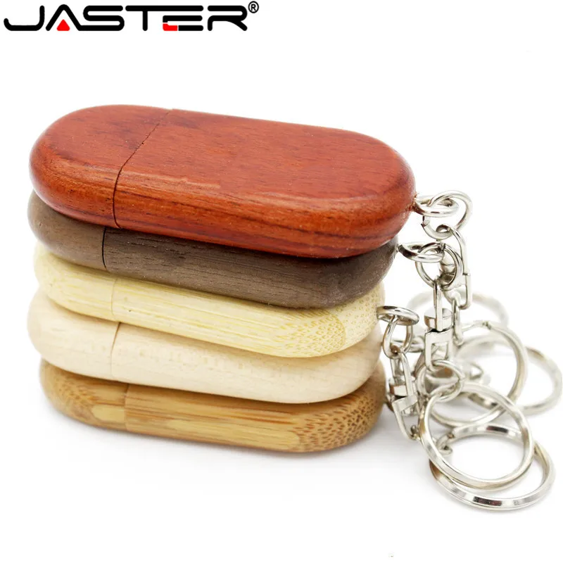 Деревянный креативный флэш накопитель JASTER в подарок с индивидуальным логотипом