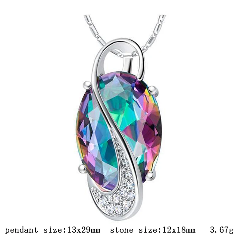Bague Ringen роскошное квадратное разноцветное ожерелье с подвеской из драгоценных камней Настоящее 925 пробы Серебряное свадебное Брендовое ожерелье для женщин