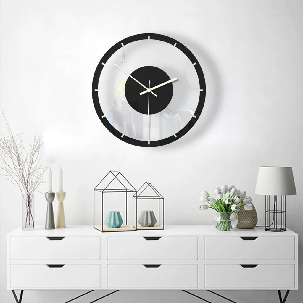 Wall Clock Modern Design Nordic Style Wall Clock Silent Transparent Acrylic Clock Home Living Room Wall Clock Modern Design Home 