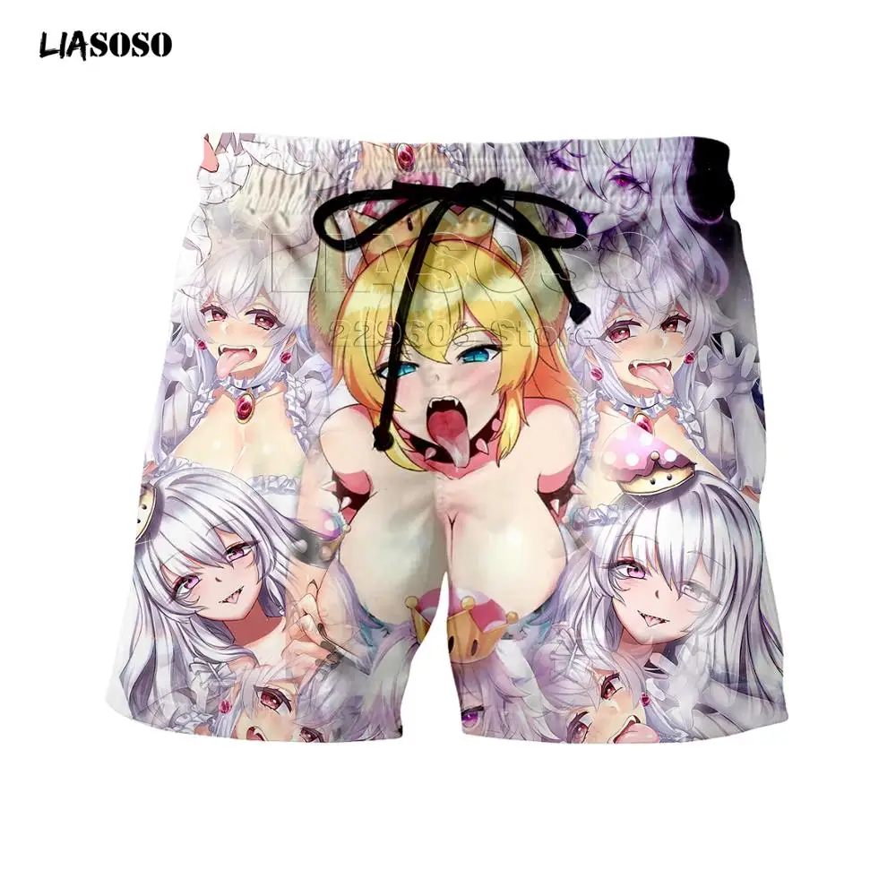 Мужские шорты с 3D принтом LIASOSO модные интересной квадратичной анимацией пляжные