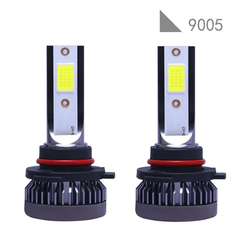 1 пара COB H1/H3/H4/H7/H11/9005/9006/9012 светодиодный головной светильник комплект для переоборудования COB лампа 90 Вт 12000LM высокое Мощность 6000K белый светильник Прямая поставка
