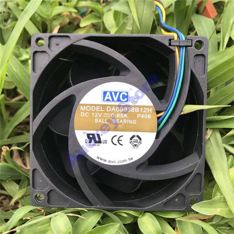 Оригинальный AVC DA08038B12H 8038 DC12V 0.85A 8 см двойной шариковый подшипник 4-провод PWM