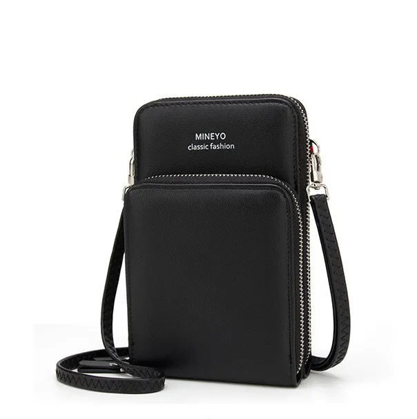 

The new autumn and winter double-layer mobile phone bag shoulder messenger women's large-capacity wallet Korean fashion card bag