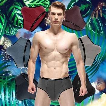 

New Style Knicker Men'S Briefs Youth Fiber Underwear Ice Modal Trunks Triangle