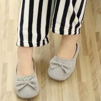 GKTINOO Cotton Cute Bowtie Home Women Slippers Summer Spring Indoor Shoes For Girls Ladies Female Warm House Bedroom Floor Flats - Image 3