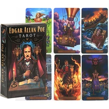 Edgar Allan Poe karty tarota moc jeźdźca-waite-smith Tarot 78 karta talii prezent dla nowych kart dla początkujących gra planszowa zabawka Deck tanie i dobre opinie CN (pochodzenie)